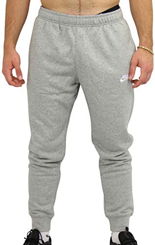 Nike Herren Sportswear Club Fleece Jogginghose, Dark Grey Heather/Matte Silver/White, im Sale